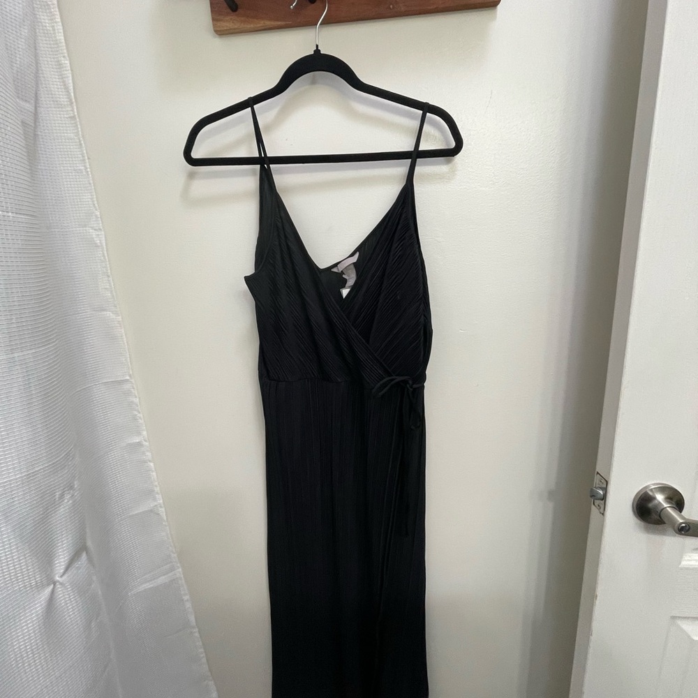 H&M Black Maxi Dress with Spaghetti Straps